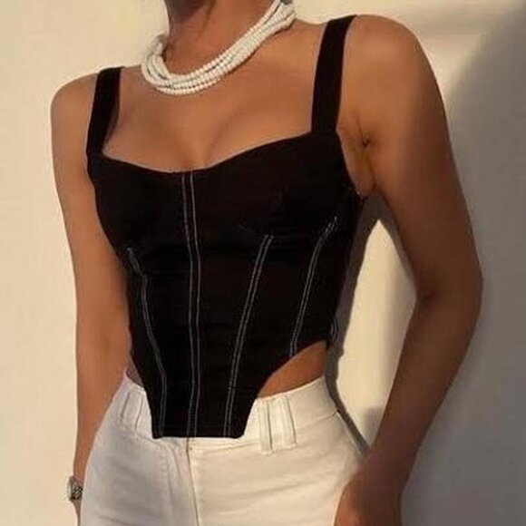 NWT Black Zara Corset (M) - Picture 3 of 8